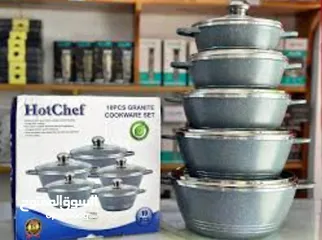  2 عرض محدوود! قدور جرانيت 10قطع من شركة Hotchef!!