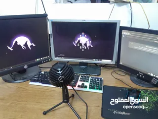  4 بي سي جيمنج للبيع مع ثلاث شاشات