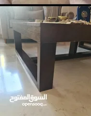  4 طاولات 3 قطع خشب بلوط بني غامق .. امريكي ..تم شرائها من اثاث اشلي ..