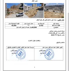  6 تنزيل السعر للبيع المستعجل.... ارض 702م سكن ب السلط السلالم حي عصفور فوق الشارع
