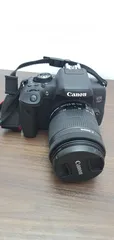  10 Canon 750 D with 15-55 lens بحالة الوكالة