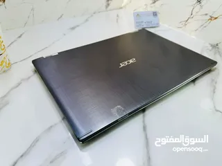  8 ACER SPIN SP513 X360 CPU CORI5 الجيل الثامن RAM 8 GB DDR4 SSD 256 GB جهاز لمس ويدعم اللف