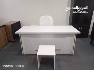  12 اثاث مكتبي مكتب مدير بعدة الوان بسعر خيالي مع جانبية بادراج وطاولة والتوصيل مجاني مكاتب ادارية