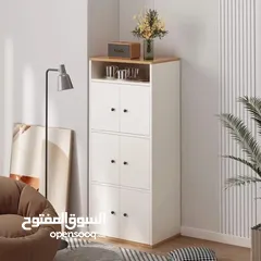  3 خزانة منزليه ب6دفاتبلون الابيض