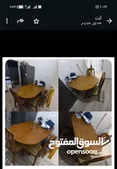  1 4 كراسي سفرة زان مستعمل 20 دينار بدون طاولة