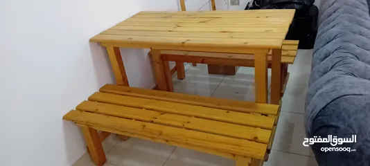  6 طاولة سفرة خشب