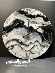  1 Exclusive black art resin wall clock 60 cm