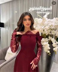  2 فستان مناسبات  الون عنابي خمري