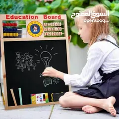  7 لوح سحري للتعليم واللعب يتضمن جهة للتعليم وجهة أخرى للعب مع هدايا متعددة للاستخدام