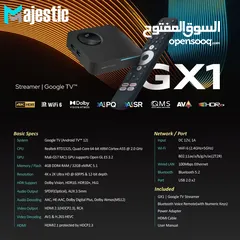  6 اندرويد ماجستيك GX1 الاول بالمملكه يدعم نظام الذكاء الاصطناعي نسخه اندرويد اصليه 4G RAM GOOGLE TV