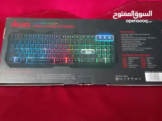  2 (BRAND NEW)RGB LED keyboard كيبورد جديد