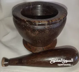  2 ديكور جرن ومدقة من الخشب عالي الجودة