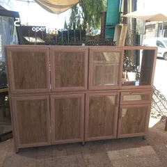  4 مطابخ المنيوم جميع الوان مقاسات مترين علوي مترين سفلي