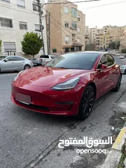 5 تيسلا 2020 بيرفورمنس Dual Motor اعلى موديل فحص كامل B+ لون خمري مميز استعمال شخصي