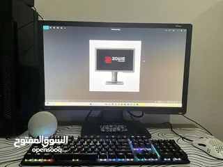  1 Gaming Pc with keyboard mouse and headset