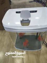  5 حوض سمك مستورد كيرف انارة لد و فلتر داخلي الطول 33سم العمق 20 سم ارتفاع 36 سم