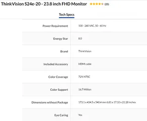  6 NEW THINK VISION S24e-20-23.8 FHD MONITOR