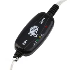  3 USB IN-OUT MIDI Interface Cable Converter PC to Music Keyboard