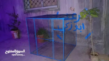  2 جاج للحمام للعصافير ارانب قفص حديد متر ب متر