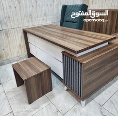 15 مكتب مدير مع جانبية ادراج وطاولة عرض مميز من لامينيت للأثاث المكتبي توصيل مجاني داخل عمان