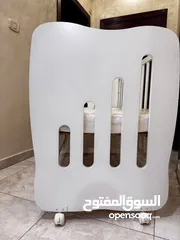  2 سرير اطفال مع فرشة لم يستعمل بحالة جديدة وجيدة جدا لون ابيض للاطفال تم شراءه من عابدين