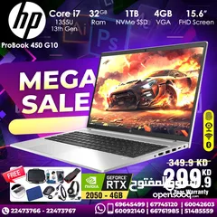  1 HP ProBook i7 13th Gen 4GB VGA 32GB Ram 1TB SSD 15.6inch Full HD Windows 11 Pro 64-bit New Laptop