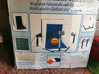  2 بوكس تصوير مع اضائه احترافي مع كامل معداته غير مستخدم