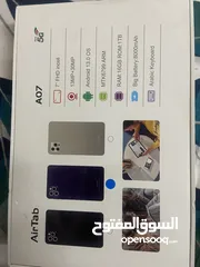 8 تابلت A07 جديد فتحت الكرتونة فقط والبيع لمشكلة مالية ولا يوجد توصيل مجاني