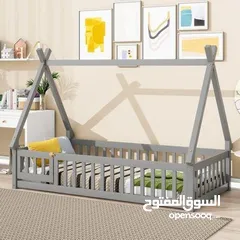  14 قواطع خشبية/ سرير كوخ للأطفال