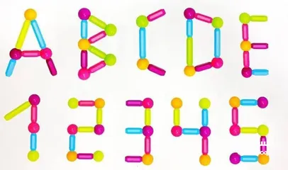  2 العاب اطفال ( تركيبات مغناطيسية + دب للتوتر + تحدي المغناطيس )