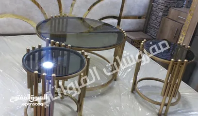  2 اطقم طربيزات عدة موديلات  حديد وخشب
