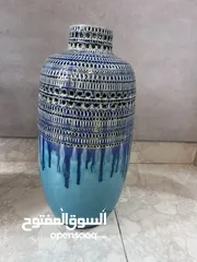  1 فازات زجاج مع عروق