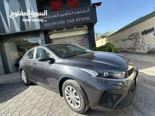  16 كيا سيراتو 2025 للايجار عداد زيرو فل اضافات باقل الاسعار فقط من الجنوب لتأجير السيارات السياحية