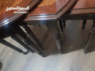  4 طقم طرابيزات درج صناعة تركية خشب زان أربع قطع قشرة دهان بوليستر ضد الحرارة بسعر مغري