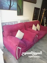  2 طقم كنبايات تفصيل فاخر مش تجاري مستعمل بحاله جيده جدا