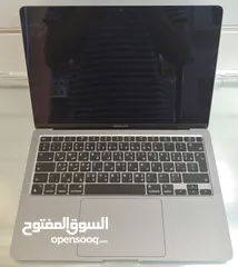  14 MacBook Air 2020 M1 Space Gray 8GB Ram 256GB SSD لابتوب ابل لون رمادي مكفول