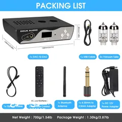  2 للبيع: Douk Audio DAC-T2 – محول رقمي تماثلي أنبوبي (DAC + Tube Preamp) مع ريموت