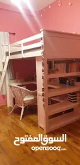 1 Kids Loft Bed with Large Study Desk