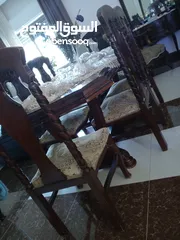  8 طاولة سفرا للبيع وطقم كنب تفصيل مستعمل بحالة الجديد