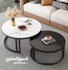  4 طاولة وسط  مكونة من قطعتين 70سم -50سم   وفرنالكم اليوم طاولات الوسط الأكثر طلباً وبسعر منافس جداً