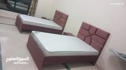  8 Double Bed with Mattress Brand New  سرير واحد و نص مع فرشه