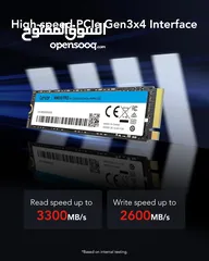  2 Lexar NM610 PRO 2 تيرابايت SSD، حتى 3300 ميجابايت/ثانية، NVMe 1.4 PCIe Gen 3x4 M.2 2280، ضمان 3 سنوا