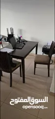  1 dining table with 2 chairs