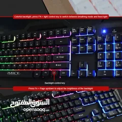  7 iMICE Gaming Keyboard Modail AK-400 كيبورد جيمنج اي مايس مضيئ