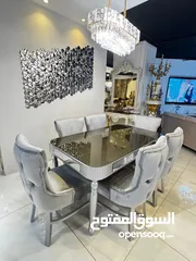  27 طاولات سفره فخمه مميزه مصنوعه من خشب زان والاتيه كفاله 3 سنوات