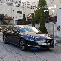  10 هيونداي سوناتا 2022 لون اسود ملوكي فحص كامل جمرك حديث ممتازه بدون حوادث هايبرد