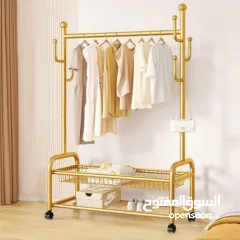  2 ستاند الملابس الذهبي رَتّب غرفتك وعِش أجواء الفخامة   علّق الجواكت والفساتين بكل أريحية