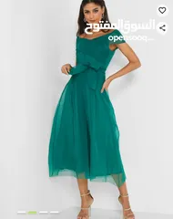  4 Ella limited edition  off shoulder, sweetheart dress فستان سهرة أخضر