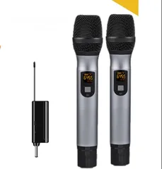  1 مايكروفون لاسلكي دبل WEISRE U-802 Microphone