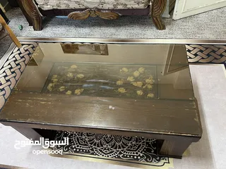  2 طاولة وسط لون بني